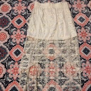 Hi low lace skirt
